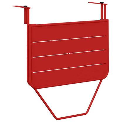 vidaXL Hängender Balkontisch Rot 60 x 39 x 65 cm Stahl