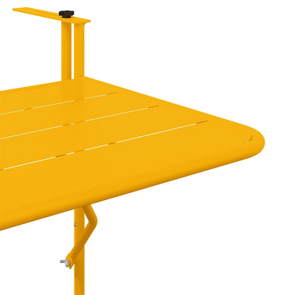 vidaXL Hängender Balkontisch Gelb 60 x 39 x 65 cm Stahl