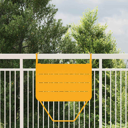 vidaXL Hängender Balkontisch Gelb 60 x 39 x 65 cm Stahl