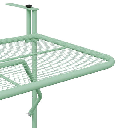 vidaXL Hängender Balkontisch Minzgrün 60 x 39 x 65 cm Stahl