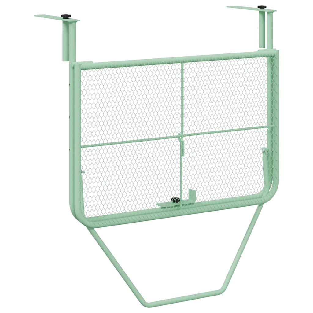 vidaXL Hängender Balkontisch Minzgrün 60 x 39 x 65 cm Stahl