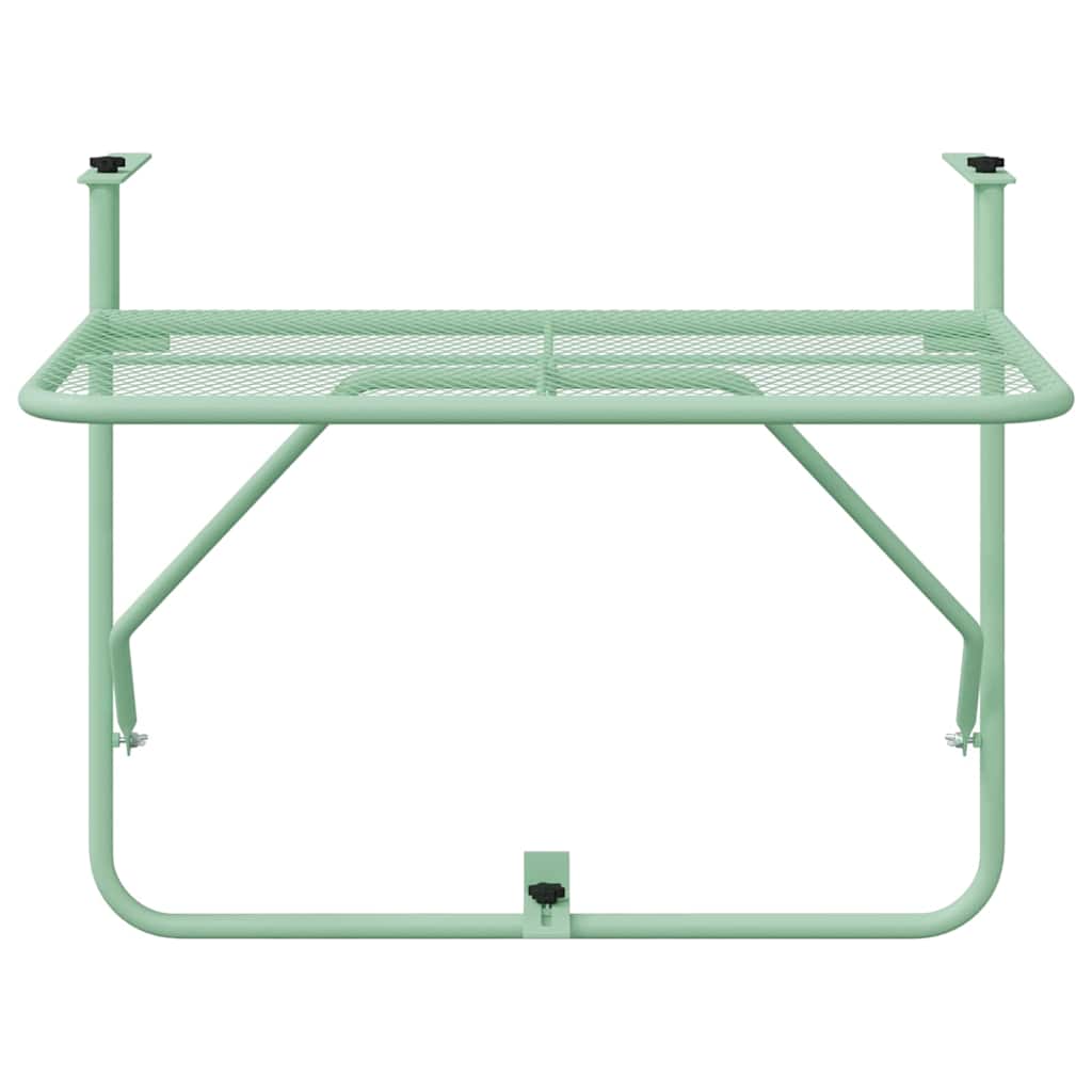 vidaXL Hängender Balkontisch Minzgrün 60 x 39 x 65 cm Stahl