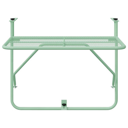 vidaXL Hängender Balkontisch Minzgrün 60 x 39 x 65 cm Stahl