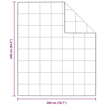 Sommerdecke Weiß 240 x 200 cm Feder