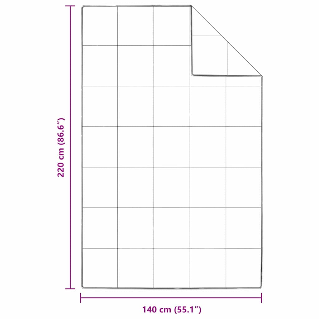 Sommerdecke Weiß 140 x 220 cm Feder