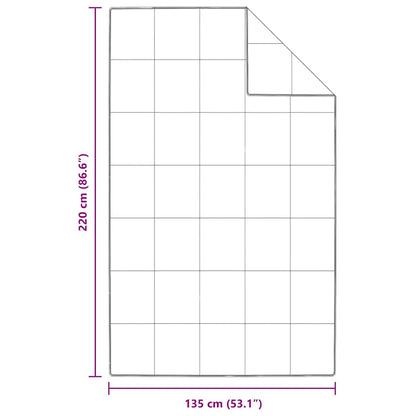vidaXL Bettdecke Weiß 135 x 220 cm Feder
