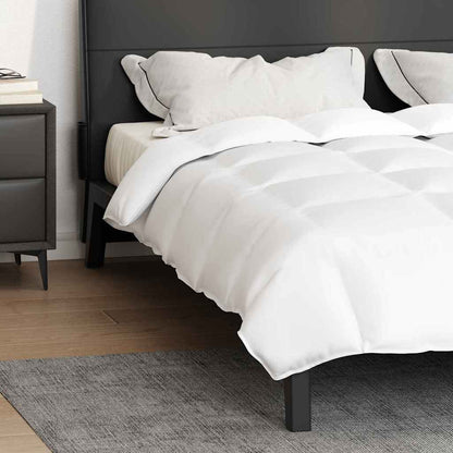 vidaXL Bettdecke Weiß 200 x 220 cm Feder