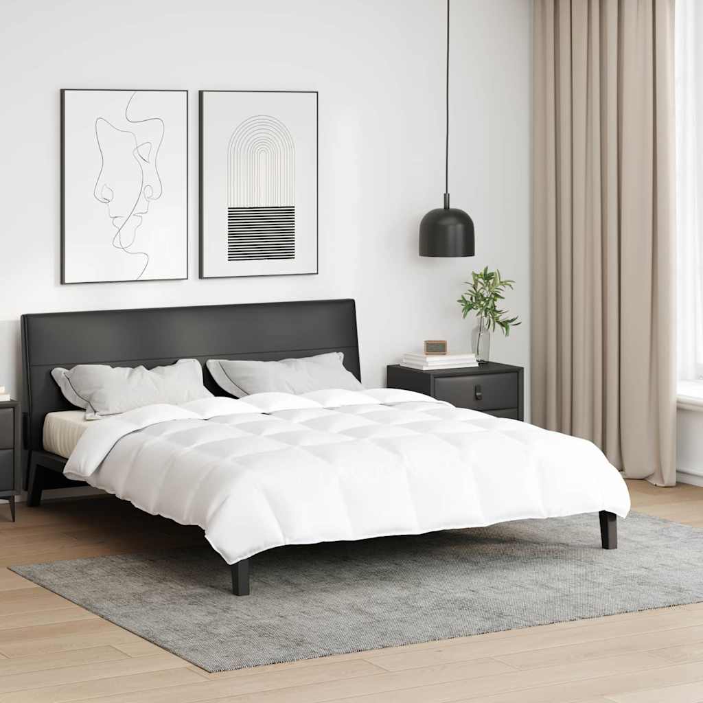 vidaXL Bettdecke Weiß 200 x 220 cm Feder