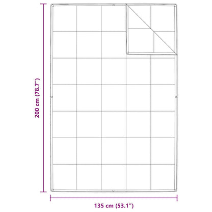 vidaXL 2-in-1 Bettdecke Weiß 135 x 200 cm Feder
