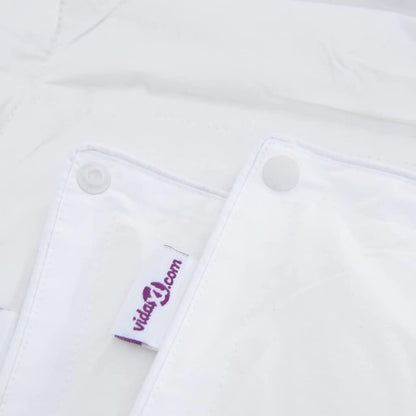 2-in-1 Bettdecke Weiß 140 x 220 cm Feder