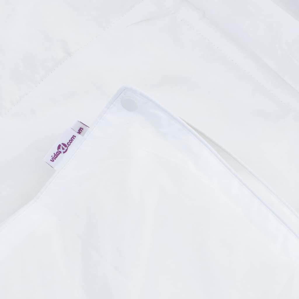 2-in-1 Bettdecke Weiß 140 x 220 cm Feder