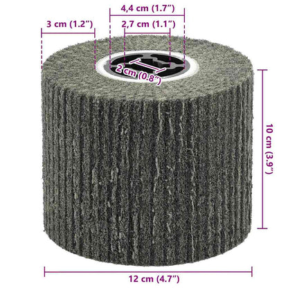 Schleifrollen 3 pcs Schwarz 12 x 12 x 10 cm Synthetische Faser