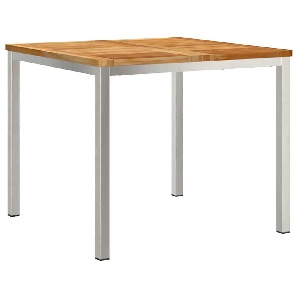 vidaXL Esstisch Braun 90 x 90 x 75 cm Massivholz Teak