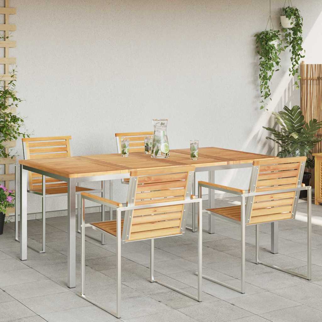 vidaXL Esstisch Braun 180 x 90 x 75 cm Massivholz Teak