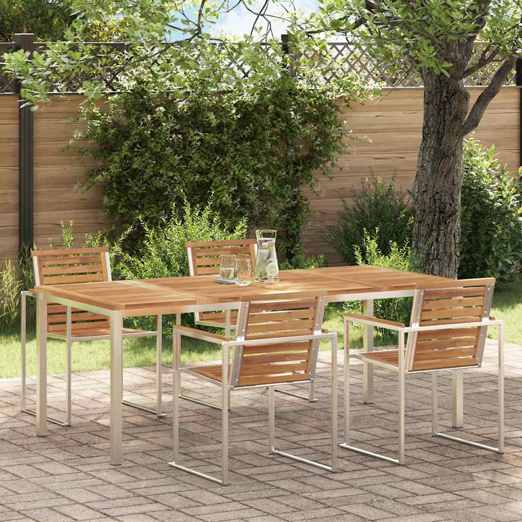 vidaXL Esstisch Braun 200 x 90 x 75 cm Massivholz Teak