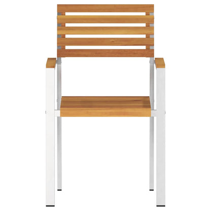 vidaXL Gartenstuhl 2 pcs Öl-Natur 56 x 54,5 x 87 cm Massivholz Akazie