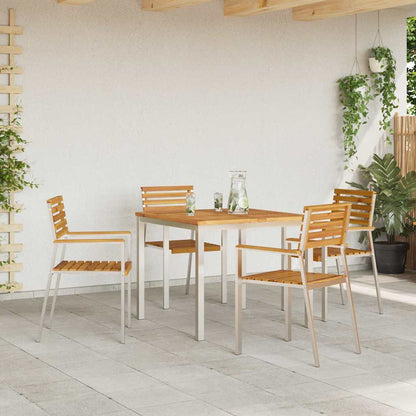 vidaXL Gartenstuhl 4 pcs Öl-Natur 56 x 54,5 x 87 cm Massivholz Akazie