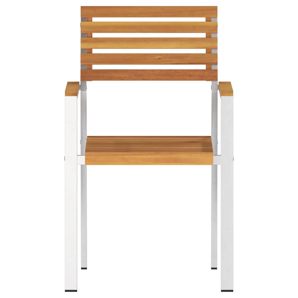 vidaXL Gartenstuhl 4 pcs Öl-Natur 56 x 54,5 x 87 cm Massivholz Akazie