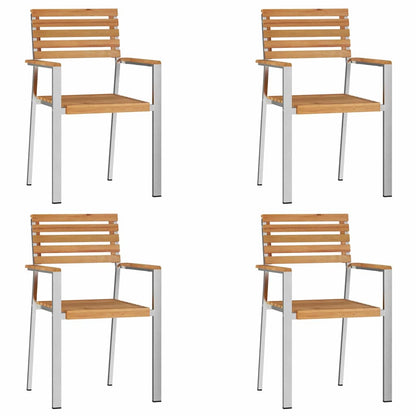 vidaXL Gartenstuhl 4 pcs Öl-Natur 56 x 54,5 x 87 cm Massivholz Teak