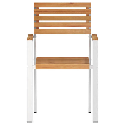 vidaXL Gartenstuhl 4 pcs Öl-Natur 56 x 54,5 x 87 cm Massivholz Teak
