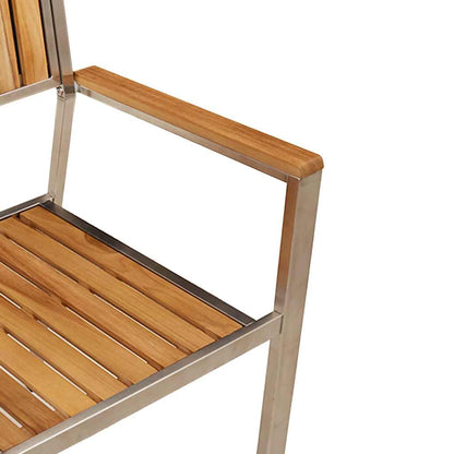 vidaXL Gartenstuhl 2 pcs Braun 56 x 54,5 x 87 cm Massivholz Teak