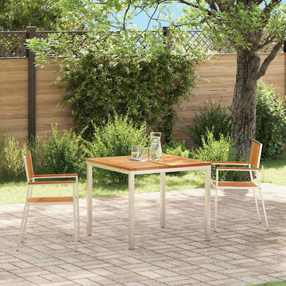 vidaXL Gartenstuhl 2 pcs Braun 56 x 54,5 x 87 cm Massivholz Teak