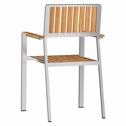 vidaXL Gartenstuhl 2 pcs Braun 56 x 54,5 x 87 cm Massivholz Teak