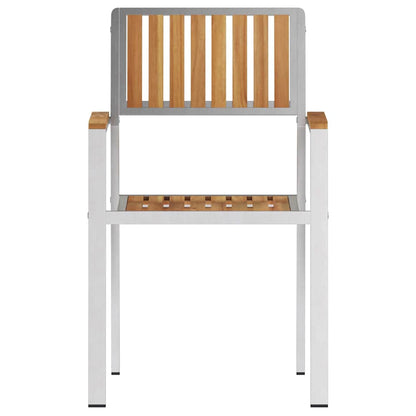 vidaXL Gartenstuhl 2 pcs Braun 56 x 54,5 x 87 cm Massivholz Teak