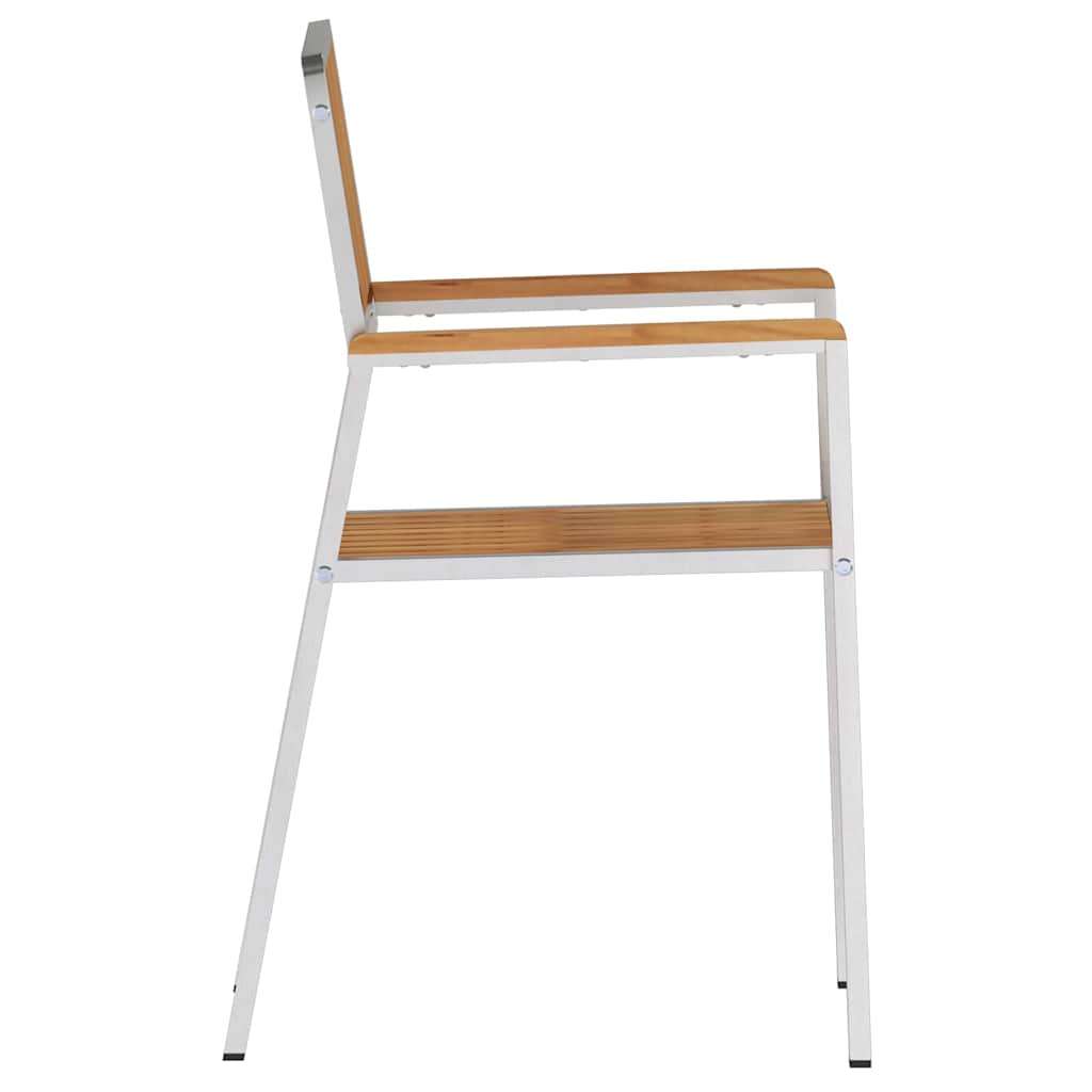 vidaXL Gartenstuhl 4 pcs Braun 56 x 54,5 x 87 cm Massivholz Teak