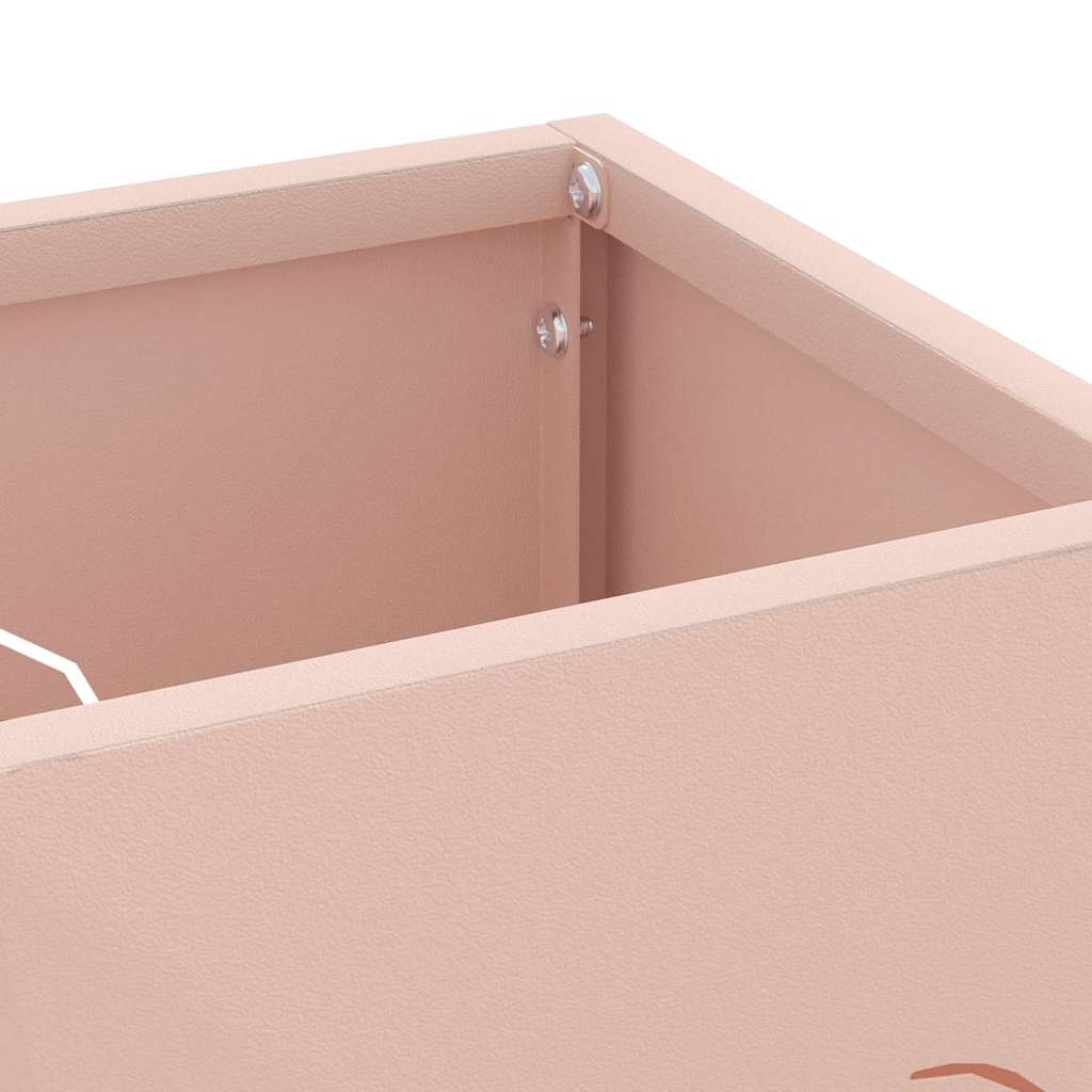 Sonnenschirmhalter mit Speicher Rosa 15,5 x 15,5 x 49 cm Metall