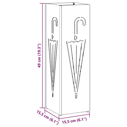 Sonnenschirmhalter mit Speicher Rosa 15,5 x 15,5 x 49 cm Metall
