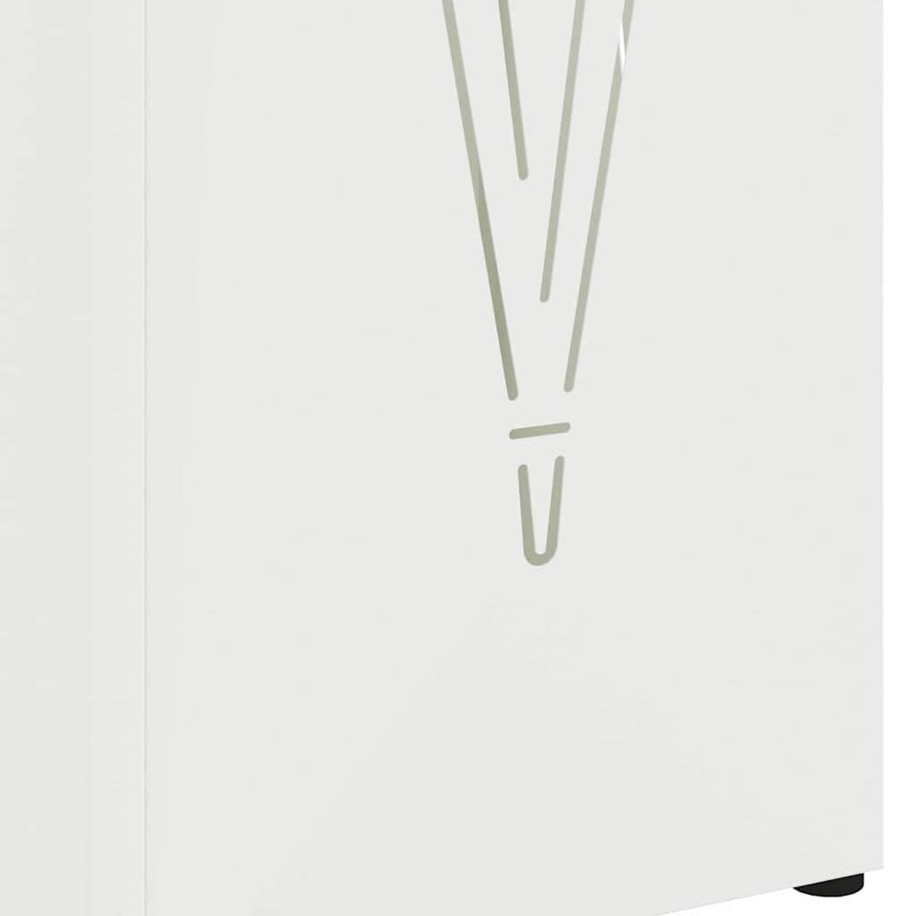 Sonnenschirmhalter mit Speicher Weiß 15,5 x 15,5 x 49 cm Metall