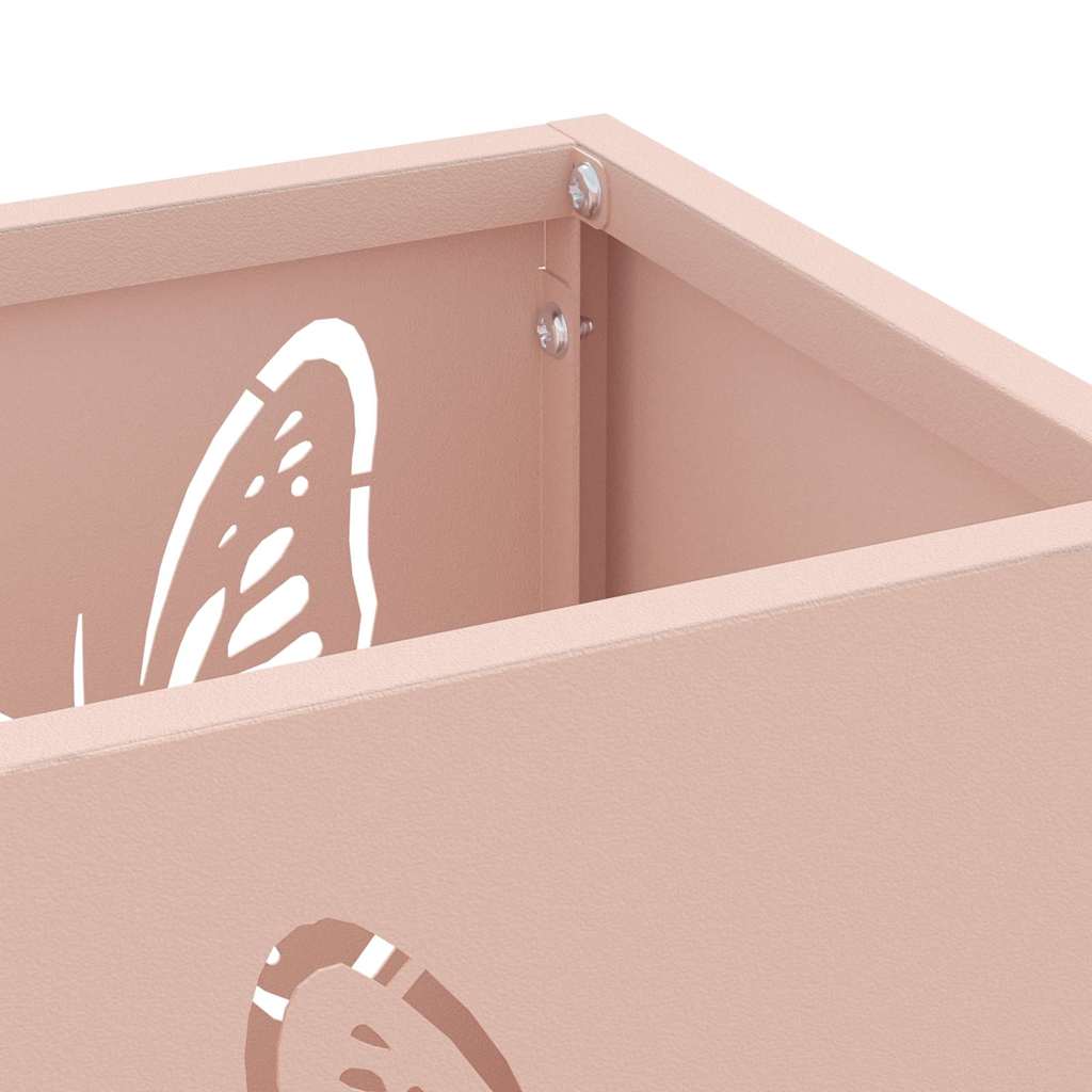 Sonnenschirmhalter mit Speicher Rosa 15,5 x 15,5 x 49 cm Metall