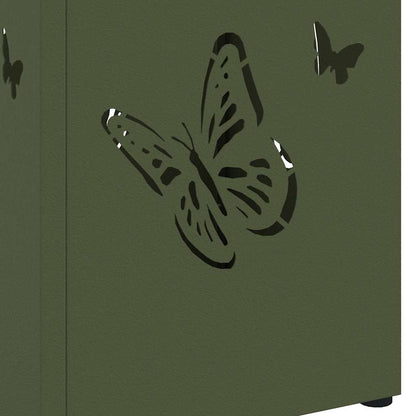 Sonnenschirmhalter mit Speicher Oliv 15,5 x 15,5 x 49 cm Metall