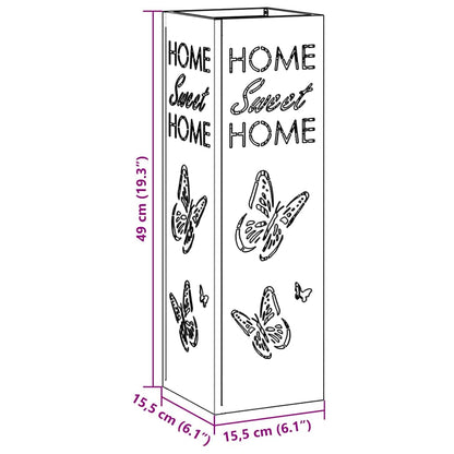 Sonnenschirmhalter Schwarz 15,5 x 15,5 x 49 cm Metall