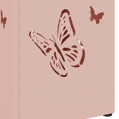 Sonnenschirmhalter mit Speicher Rosa 15,5 x 15,5 x 49 cm Metall