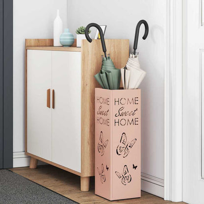 Sonnenschirmhalter mit Speicher Rosa 15,5 x 15,5 x 49 cm Metall