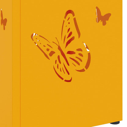 Sonnenschirmhalter mit Speicher Senf 15,5 x 15,5 x 49 cm Metall