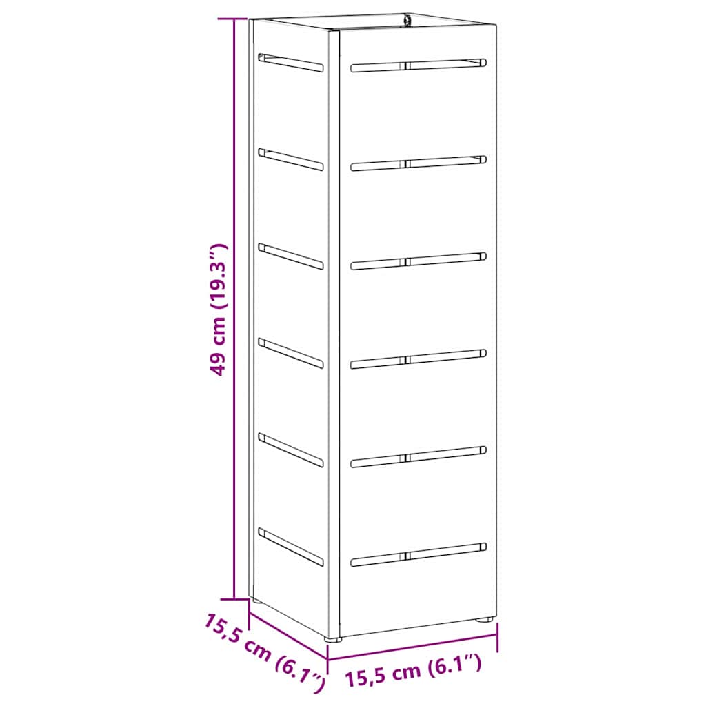 Sonnenschirmhalter Schwarz 15,5 x 15,5 x 49 cm Metall