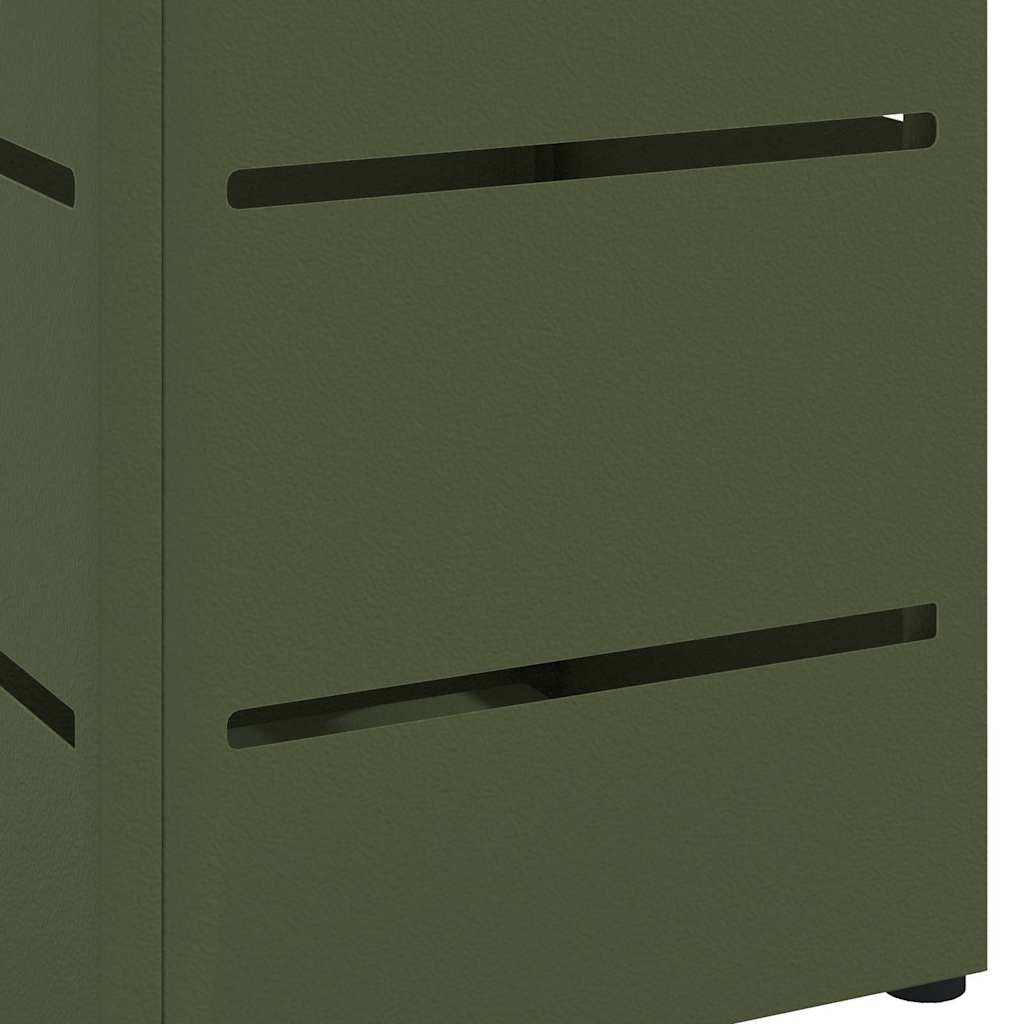 Sonnenschirmhalter mit Speicher Oliv 15,5 x 15,5 x 49 cm Metall