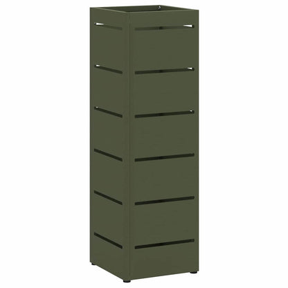 Sonnenschirmhalter mit Speicher Oliv 15,5 x 15,5 x 49 cm Metall