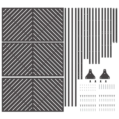vidaXL Sichtschutz Schwarz 100 x 50 x 180 cm Stahl