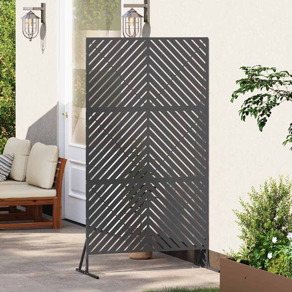 vidaXL Sichtschutz Schwarz 100 x 50 x 180 cm Stahl