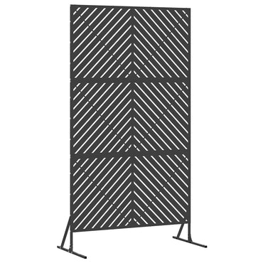 vidaXL Sichtschutz Schwarz 100 x 50 x 180 cm Stahl