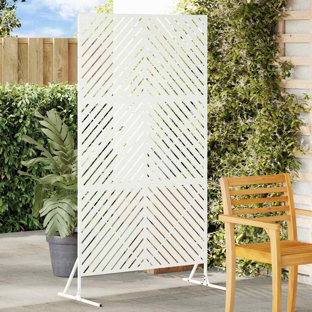 vidaXL Sichtschutz Weiß 100 x 50 x 180 cm Stahl