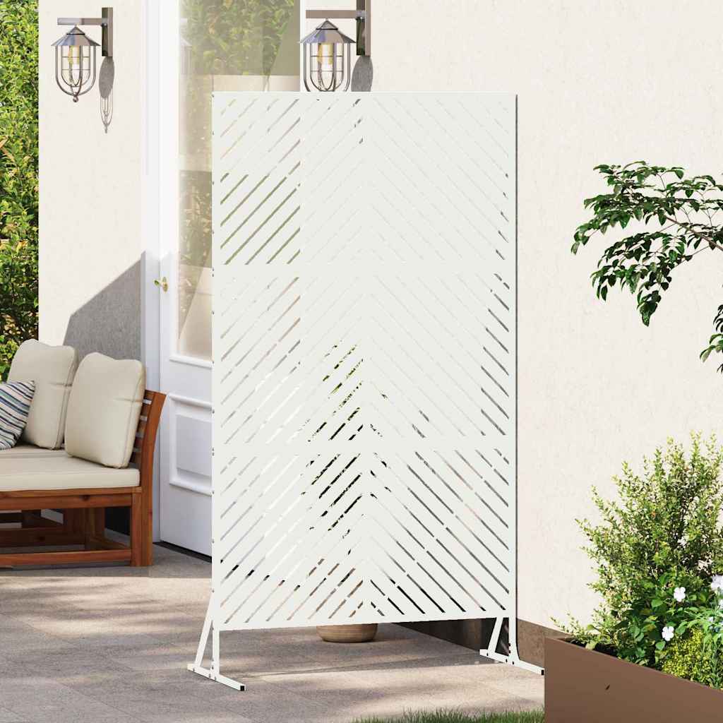 vidaXL Sichtschutz Weiß 100 x 50 x 180 cm Stahl