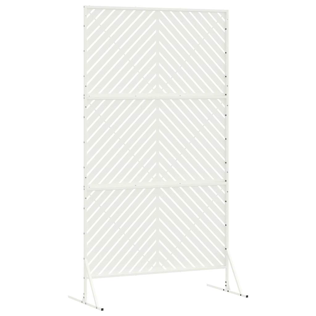 vidaXL Sichtschutz Weiß 100 x 50 x 180 cm Stahl