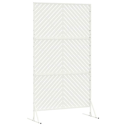vidaXL Sichtschutz Weiß 100 x 50 x 180 cm Stahl