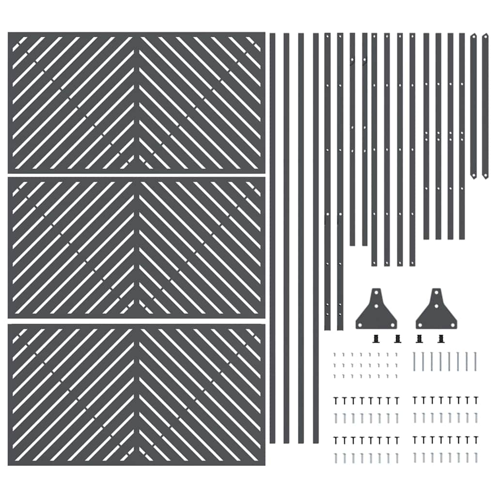 vidaXL Sichtschutz Anthrazit 100 x 50 x 180 cm Stahl