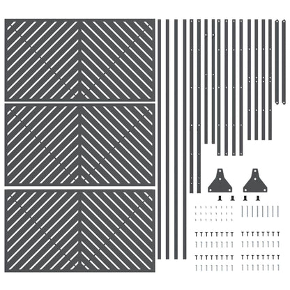 vidaXL Sichtschutz Anthrazit 100 x 50 x 180 cm Stahl